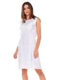 Zartes Sommerkleid mit Rüschen, weiß 19840 - Online-Shop - Boutique